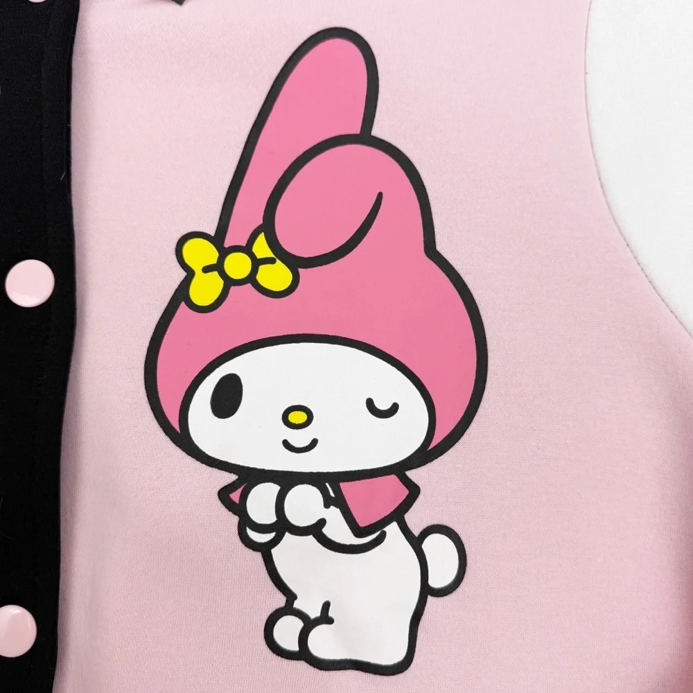 Hello Kitty Sanrio X Hot Topic My Melody & Kuromi Split Varsity Jacket Plus Size
